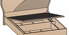 Кровать Уна с подъемным механизмом (Дуб серый) 140х200