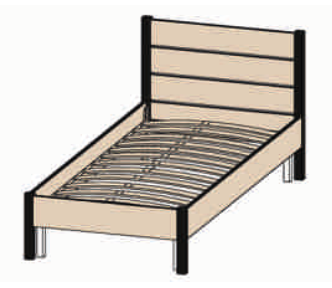 Кровать одинарная (С основанием)