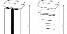 Шкаф для одежды (ШК-201)