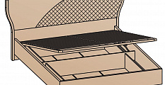 Кровать Уна с подъемным механизмом (Бодега белая) 140х200