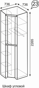 Шкаф угловой