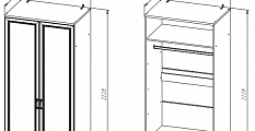 Шкаф для одежды (ШК-209)