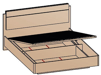 Кровать с подъемным механизмом 140х200