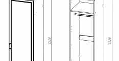 Шкаф для одежды (ШК-204)