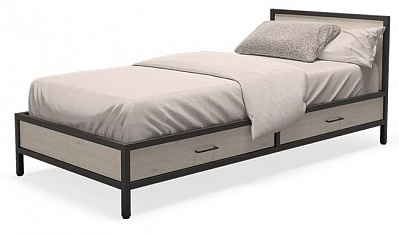 Кровать Лофт КМ-3.1 Беленый шпон