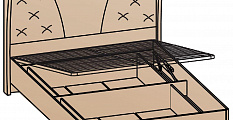 Кровать Шер с подъемным механизмом (Дуб серый) 180х200 (основание 16мм)