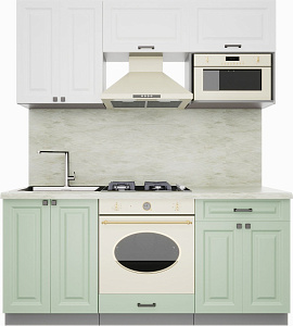 Мила Деко Белый+Мята