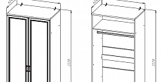 Шкаф для одежды (ШК-202)