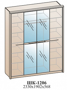 Шкаф для одежды (зеркало фацет)