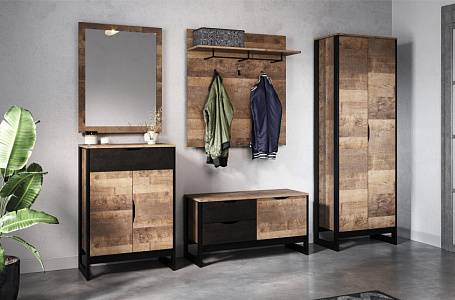 Стокгольм Дуб гранж песочный/Железный камень