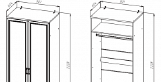 Шкаф для одежды (ШК-201)