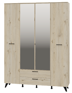 Шкаф для одежды с ящиками 4-х дверный