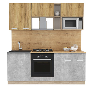 Мила Дуб золотой+Бетон