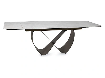 Стол обеденный SIGNAL INFINITY Ceramic бежевый Taj Mahal/медный 160-240/95