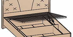 Кровать Шер с подъемным механизмом (Дуб серый) 160х200 (основание 32 мм)