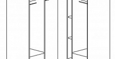 Шкаф для одежды угловой