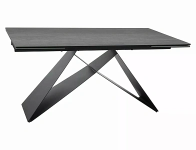 Стол обеденный SIGNAL WESTIN Ceramic Pietra Di Savoia серый/черный мат 160-240