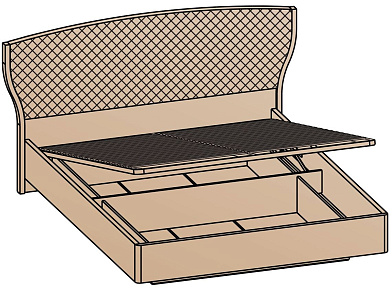 Кровать с подъемным механизмом 180х200 (основание 16 мм) Кровать с подъемным механизмом 180х200 (основание 16 мм)