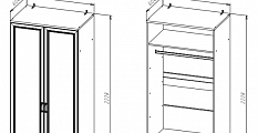 Шкаф для одежды (ШК-208)