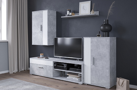 Neo-4 Бетон/Белый платинум