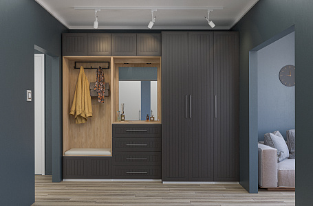 Отис (Графит, МДФ, вертикальная фрезеровка)