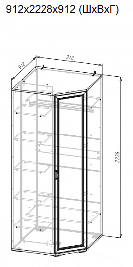 Шкаф угловой (ШК-211)