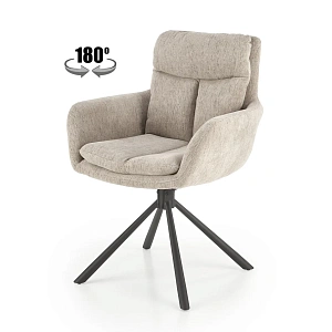 Стул HALMAR K495 бежевый/черный, поворотный 