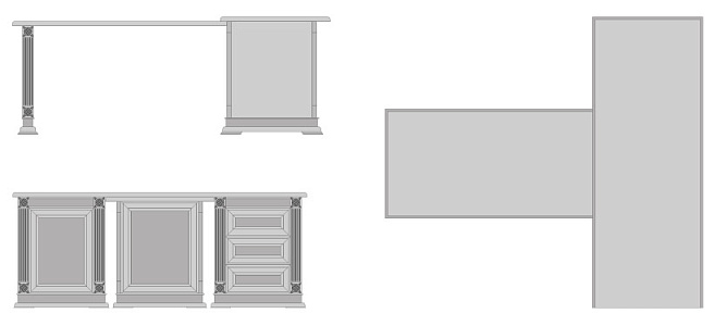 Стол письменный с приставкой Стол письменный с приставкой