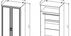 Шкаф для одежды (ШК-209)