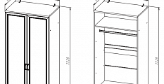 Шкаф для одежды (ШК-208)