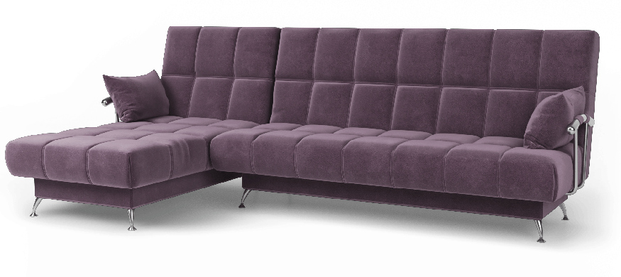 Финка угловой Фиолетовый (с подлокотниками и подушками)