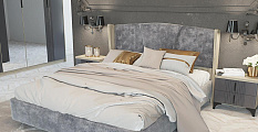 Кровать Шер (Дуб серый) 180х200 (основание 16мм)