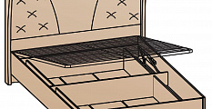 Кровать Шер с подъемным механизмом (Дуб серый) 140х200 (основание 16мм)