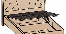 Кровать Шер с подъемным механизмом (Дуб апрель темный) 160х200 (основание 16мм)