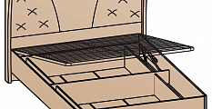 Кровать Шер с подъемным механизмом (Дуб апрель темный) 180х200 (основание 32 мм)